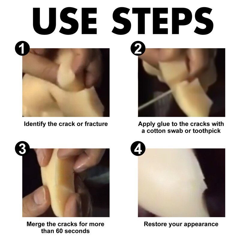 Agente reparador de muñeca de pegamento TPE, 30ml, pegamento adhesivo no tóxico, fácil de usar, portátil M2