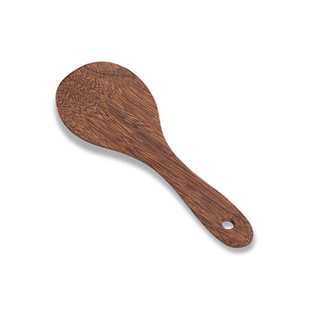 Wooden Kitchenware set Long handle Spatula Rice Scoop Vegetable meat cooking shovel Mixing Spoons for Nonstick pan kitchen tools: 5