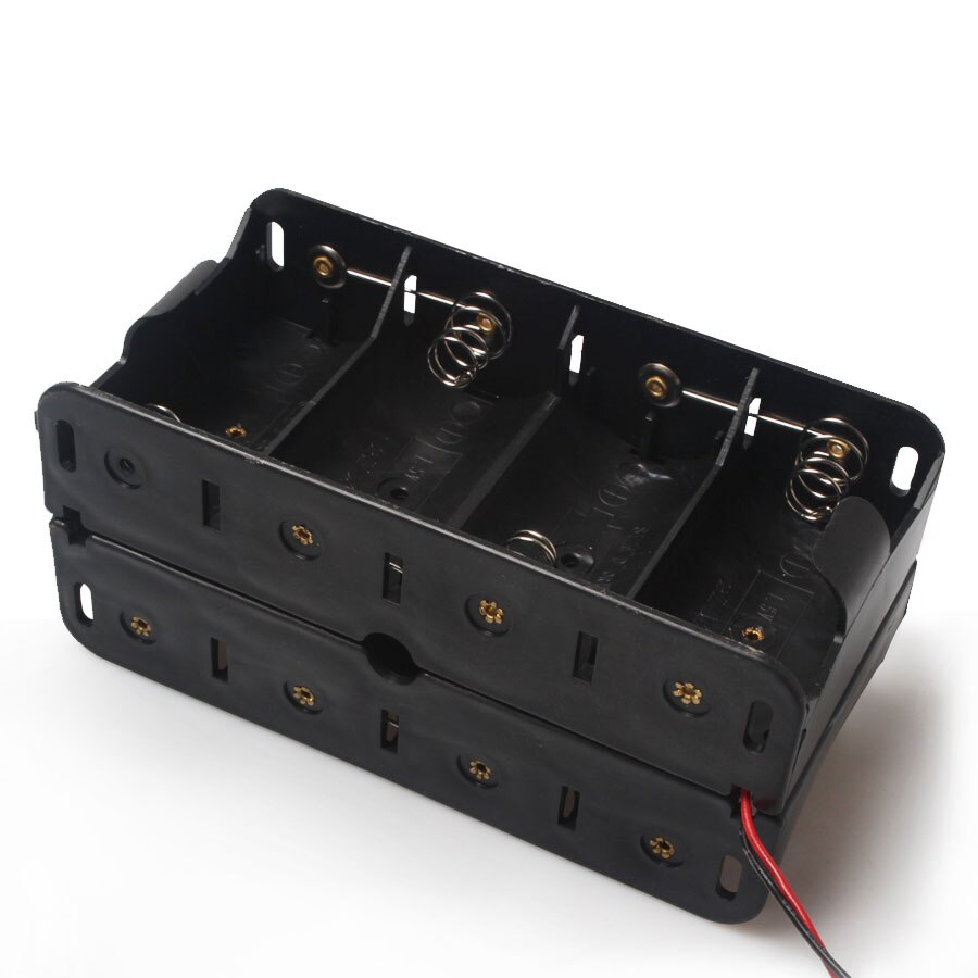 1 STKS EDT-Dual Draden Dubbele Kanten 8 Pak D Formaat Batterij Case Houder 12 V Batterij Opbergdoos voor D Formaat Batterij