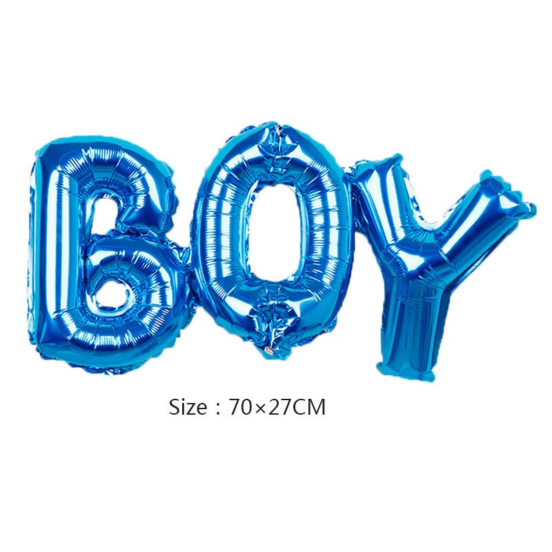 Baby dreng pige brev guldfolie balloner det er en dreng pige baby shower fødselsdagsfest afslører fest dekorationer forsyninger: Dreng blå