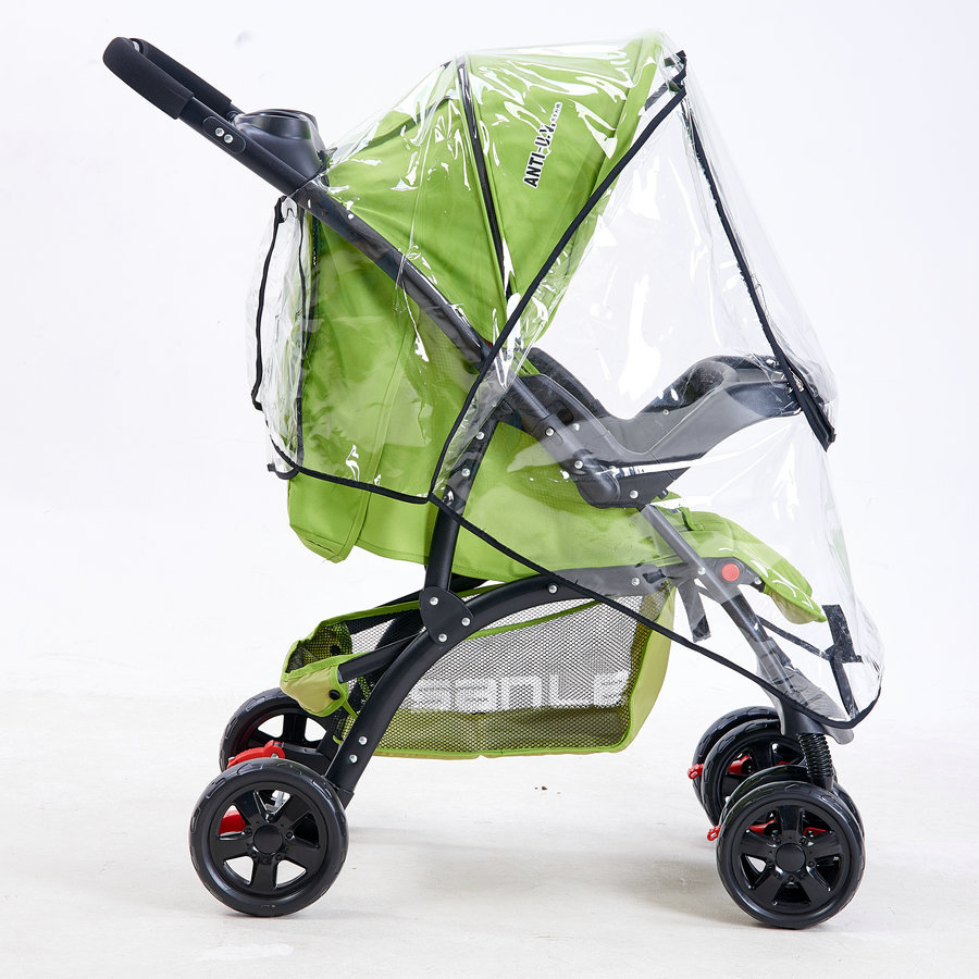 Windproof Plastic Stroller Rain Cover, Youngsters Umbrella Protector, Warm Raincoat for Carts for Rainy Season: Default Title