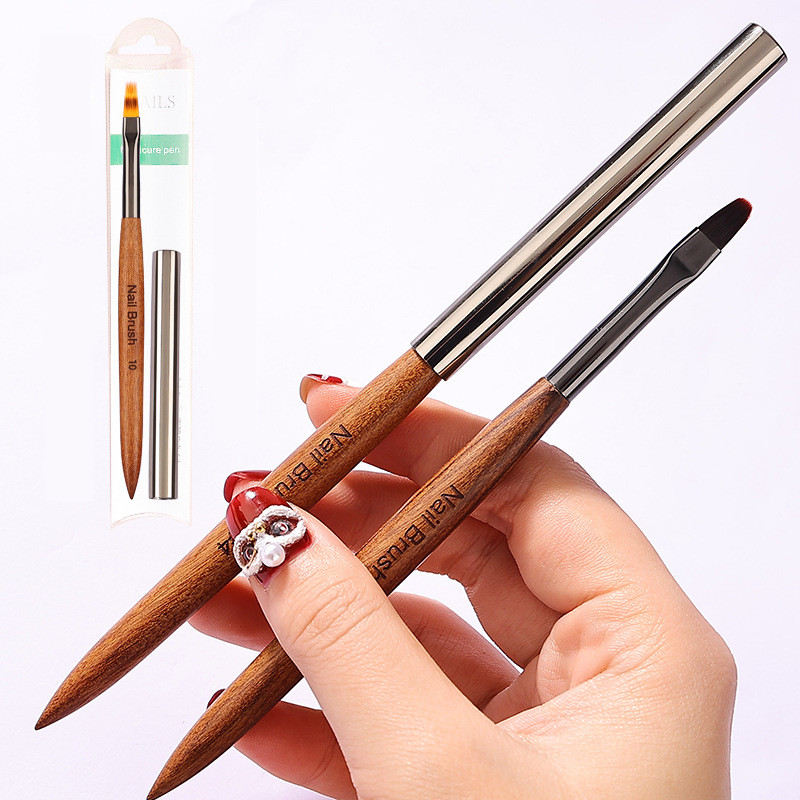 Juego de pinceles para decoración de uñas, 12 Uds., pincel para delineador de uñas, bolígrafo para pintar uñas, pinceles acrílicos para Gel UV, herramienta de manicura ombré de cristal, pincel para uñas