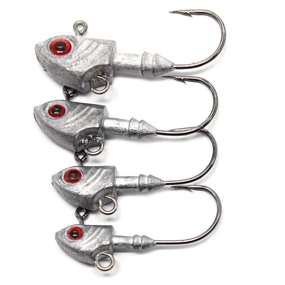 Fiske jigg krok 3.5/5/7/10/14/20g fisk jigg huvud fiske krok set offset sänke mjuk mask krok för bas karp fiske tillbehör