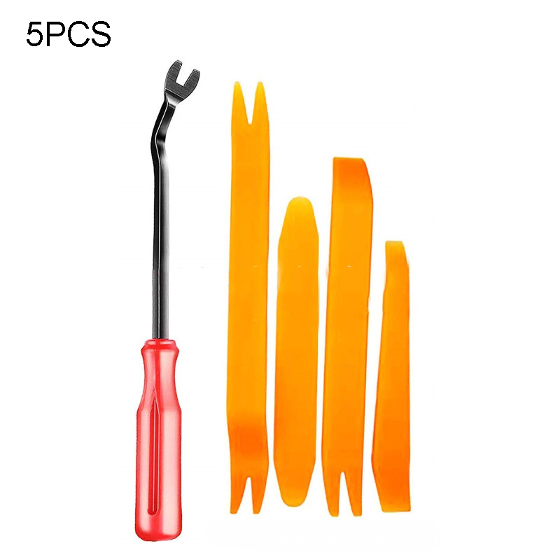 Herramienta de desmontaje de Audio para coche, kit de herramientas de extracción de embellecedor de Panel de Clip de puerta automática, palanca de barra de plástico, extractor de clavos para automóvil: SET A