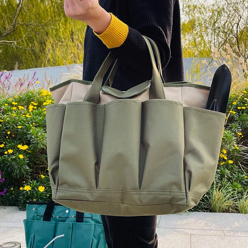 Garden Tote Bag Garden Tool Organizer With 8 Roomy Pockets, Garden Tool Bag For Keeping Gardening Kit And Necessities