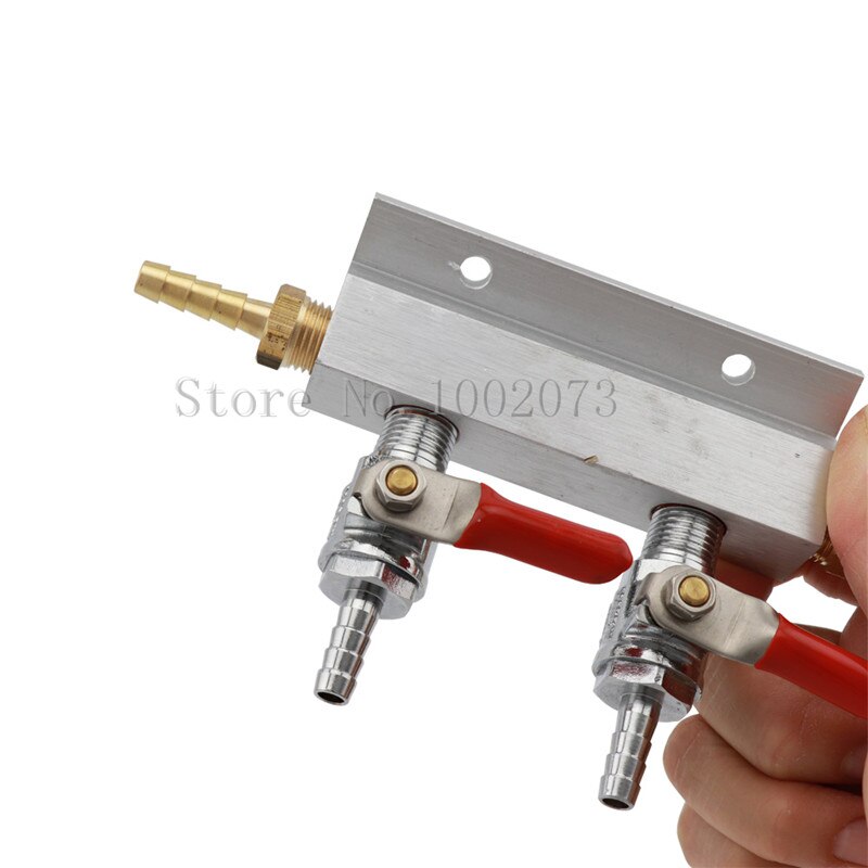 2/3/4 Way CO2 Air Gas Distribution Manifold Splitter Check Valves 1/4" Barb 7mm fittings Draft Beer Brew Kegerator Dispenser