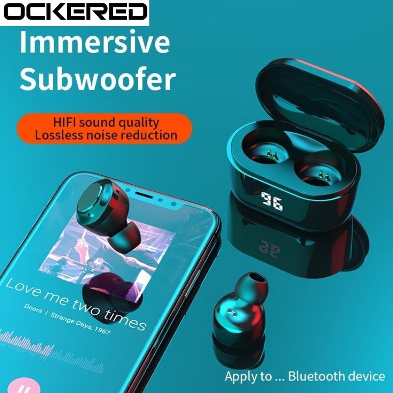 Draadloze Touch Tws 5.0 Bluetooth Oortelefoon Controle Hoofdtelefoon Led Display Sport Waterdichte Headset
