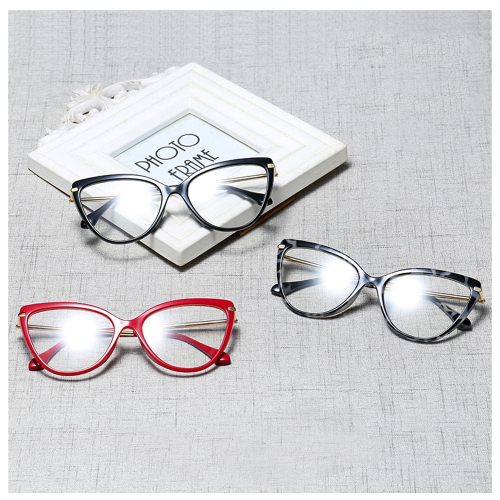 Kachawoo brillen Katze Auge retro Gold tr90 optische rahmen brillen frauen klare linse aufbringen stil neue jahr