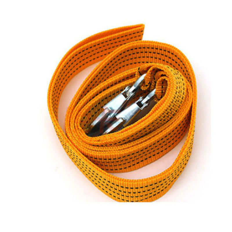 Vehicle Trailer rope outdoor emergency fluorescence thickened nylon tractor strap 4 m 5 t strong traction rope safety: 3Mx3T