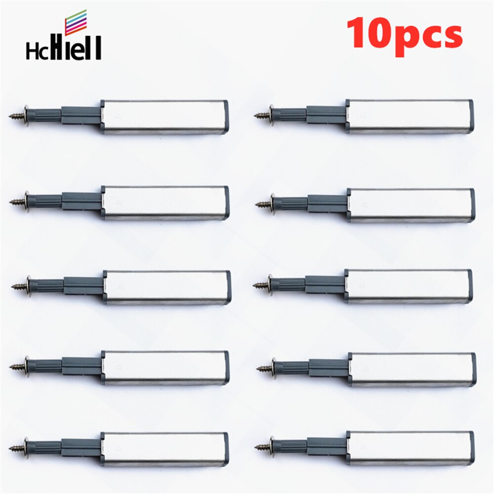 Cabinet Door Stopper Buffer Catches Stainless Steel Push to Open close Touch Damper Bumper Magnetic Quiet Closer Hardware Stop: 10 pcs