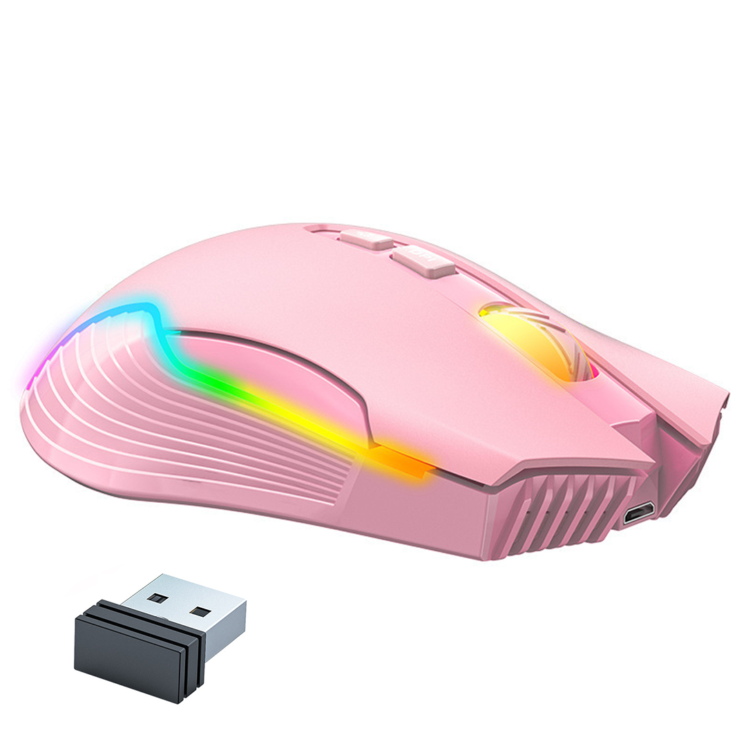 Onikuma usb 2,4g drahtlose Gaming-Maus wiederauf ladbare ergonomische 3000dpi rgb Bluetooth-Maus für Desktop-Computer Laptop-PC-Mäuse: DARKNESS
