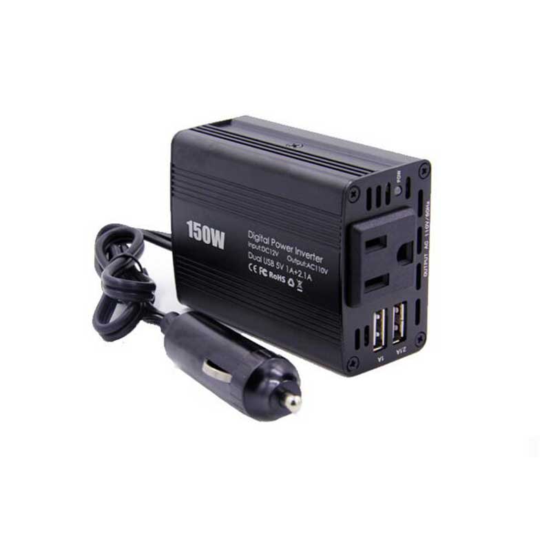 Auto Power Inverter Charger DC 12V naar AC 220V 150W Dual 5V USB charger Vehicle USB adapter