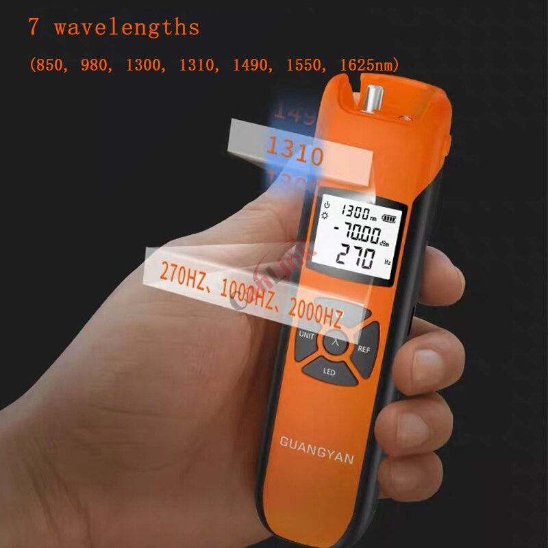 Mini G1010 High Power Optical Precision Meter Rechargeable Battery Fiber Optic Energy Meter With Flash Light Opm