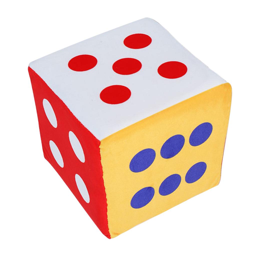 Juego de dados de espuma de esponja arcoíris, juego de dados grandes de 5,9 pulgadas de colores, diversión de 6 lados, gran juguete, para niños, decoración de recuerdo de: Dot Dice