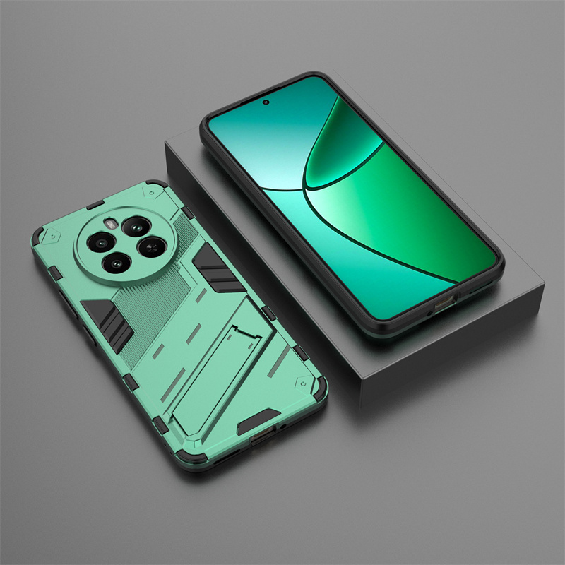 Voor Realme 12 Plus 5G Case Armor Schokbestendige Telefoonhoesjes Voor Oppo Realmi 12 Plus Realme 12 + 5G Magnetische Autohouder Stand Cover: CRIMSON