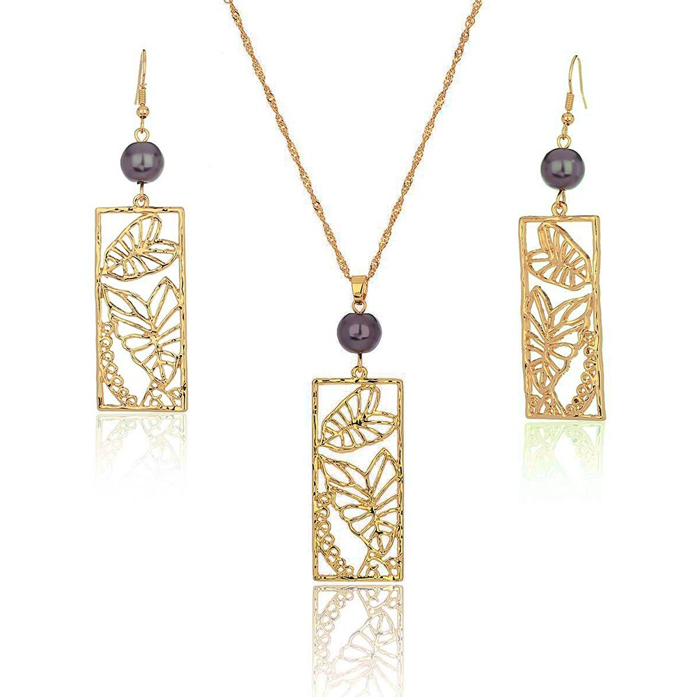 Vendita SophiaXuan moda Hawaiian Flowers Set di gioielli collana tartaruga donna promozione orecchini all&#39;ingrosso collana per donna: ZH0043GOGR