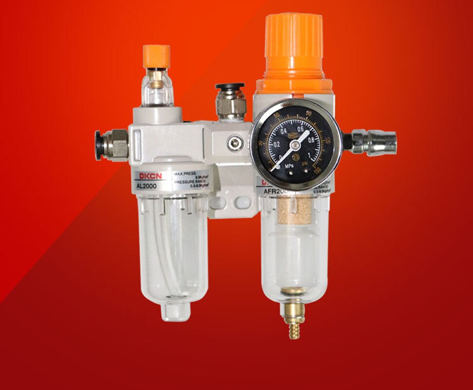 Air Compressor Luchtfilter Regulator Olie Waterafscheider Trap Filter Regulator Valve Automatische Afvoer Lubricator Manometer