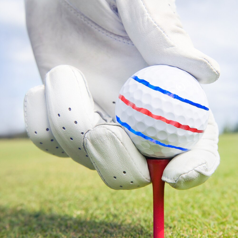 Juego de trazadores de líneas para pelota de Golf, marcador de línea de alineación con 2 bolígrafos, plantilla de dibujo, herramienta de entrenamiento de Swing de Golf, 4