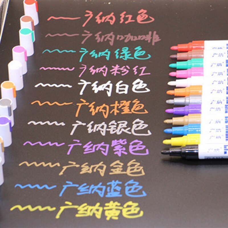 68Pcs Waterdichte Permanente Vette Verf Marker Pen Autobanden Loopvlak Cd Metalen Hout Schilderen Graffiti School Kantoorbenodigdheden