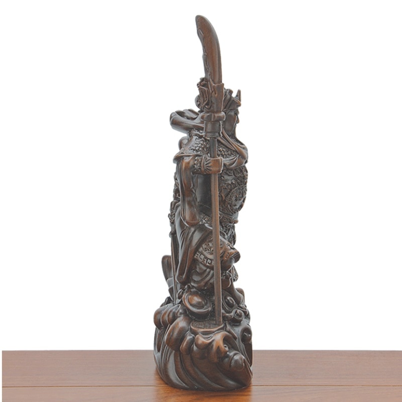 WushenGuangong statue, resin carving, modern art sculpture, family living room loft decoration, God of Wealth Guan Yu souvenir