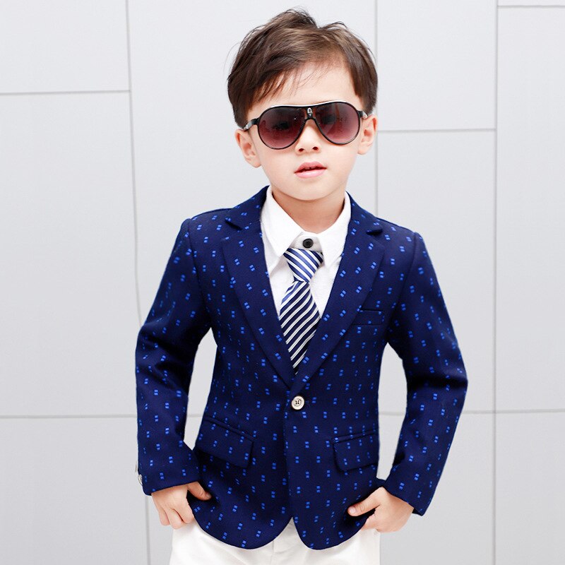 kind past zo cool dot bloemen kids jas zachte school jongen blazers slim en knappe jas goede maat 3-12 jaar