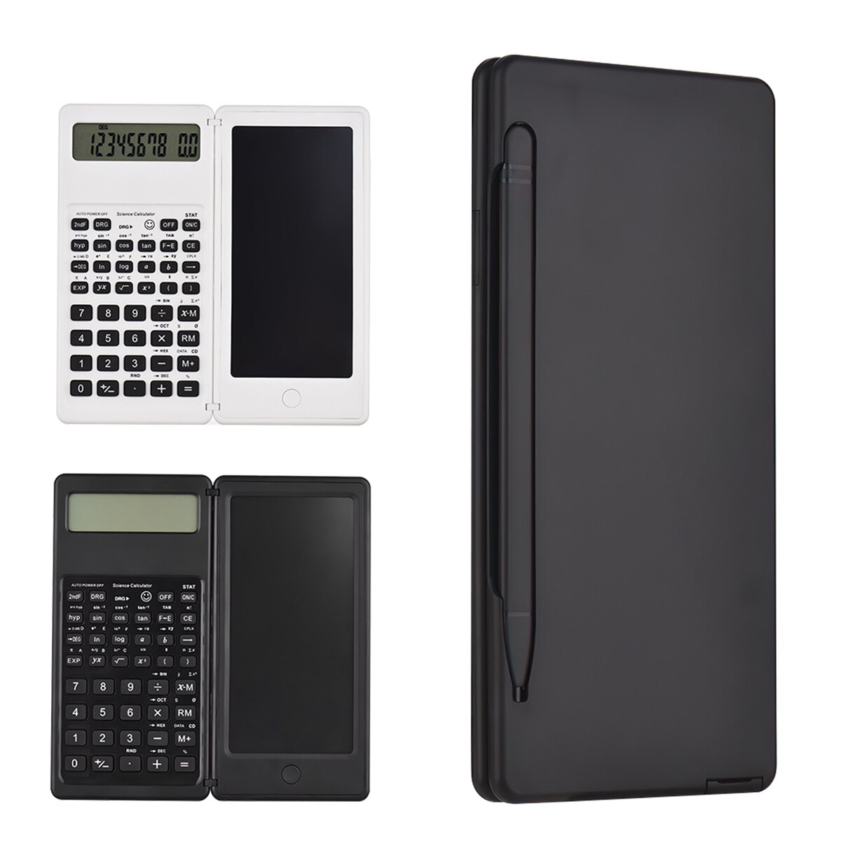Digital Drawing Pad Large Display 10-Digit Digital with an Erasable Writing Tablet Foldable Desk Scientific Calculators