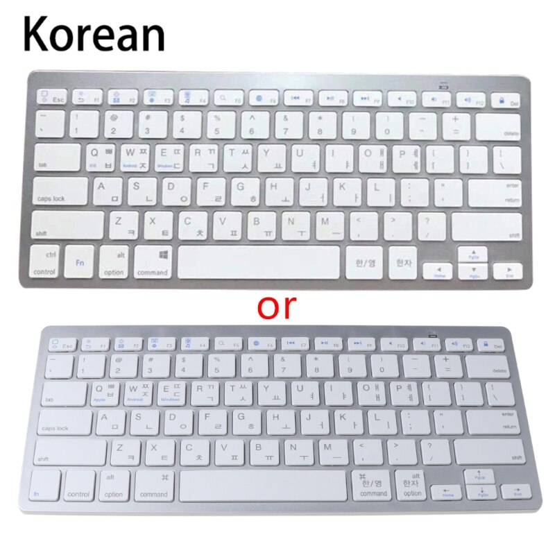 Russisch/Spaans/Koreaanse Bluetooth Wireless Keyboard Voor Tablet/Laptop/Smartphone