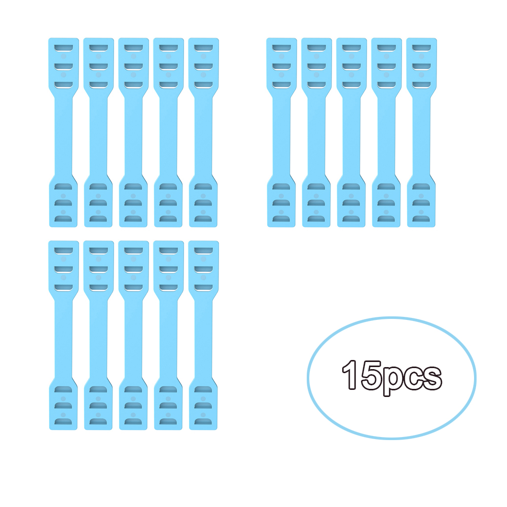 15pcs Ear extender Belt for mask Holder antislip Color PE Buckle Band Strap Clasp Snaps Hanger For Earloop Mask Release Earpain: Blue