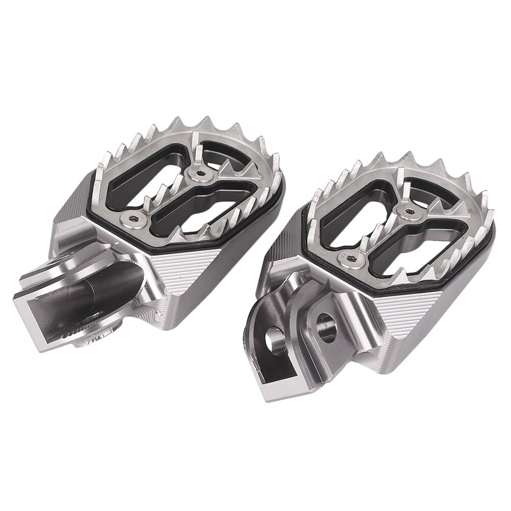 Scherpe Tanden Cnc Motorbike Dirt Bike Racing Voetsteunen Footpegs Voetsteunen Voor Ktm Husqvarna 85cc-530cc 2005: Grijs