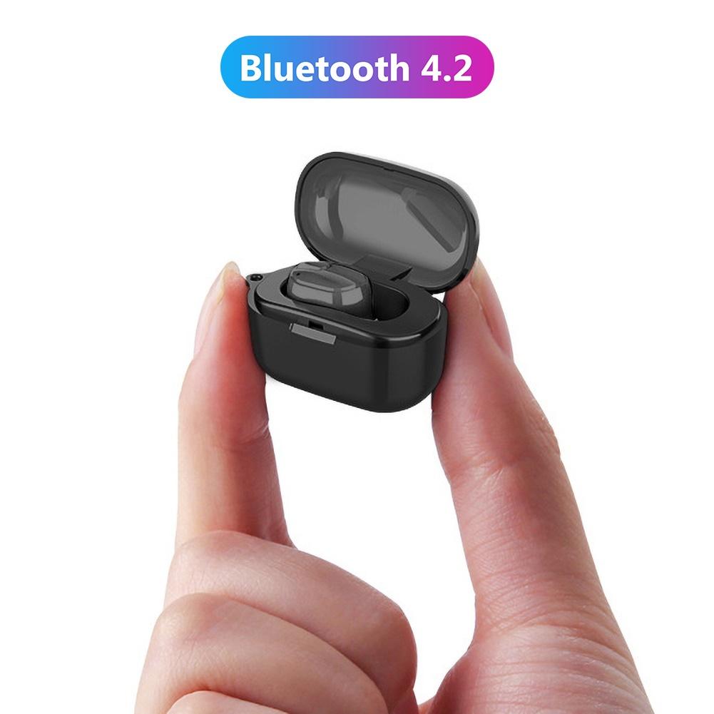 M8 mini in-ear verborgen bluetooth 4.2 draadloze muziek oordopjes oordopjes voor iphone android met oplaadcase sport oordopjes headset