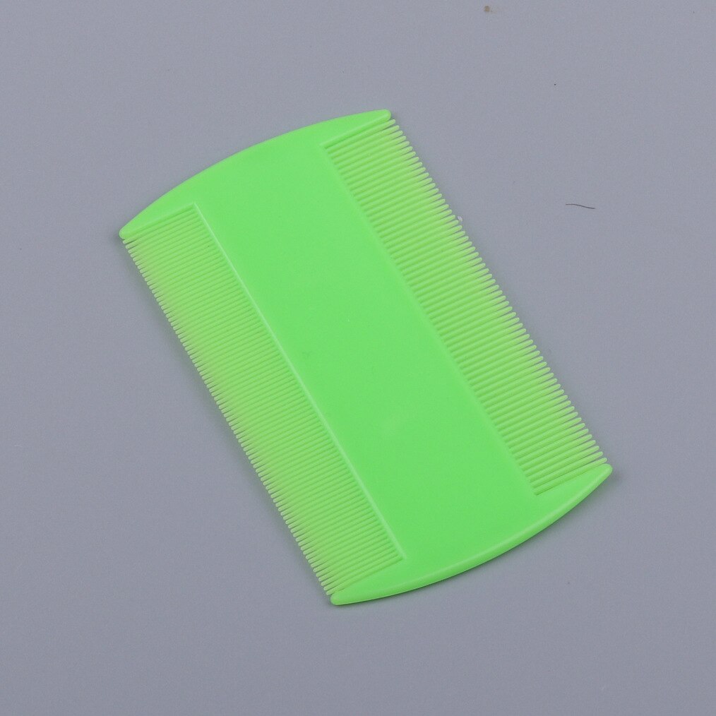 Pet supplies comb Plastic double-sided pet flea comb Lice comb Fine-toothed close-tooth dog comb Grate comb: Green