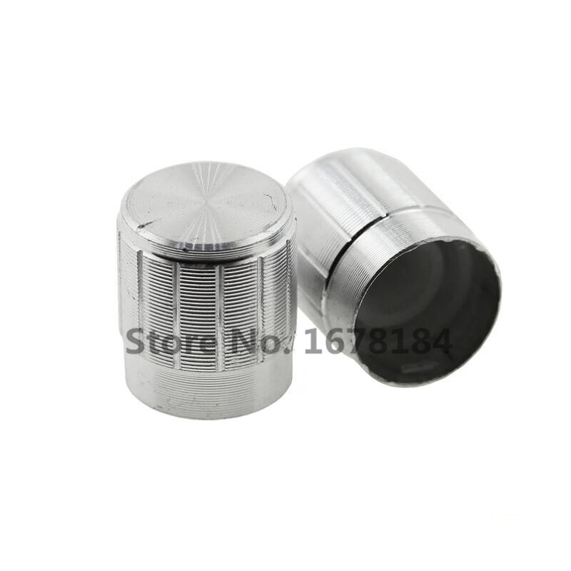 Volume Switch Knob, Audio Knob, 32x13mm Black Frosted Solid Aluminum Knob for 6mm Potentiometer
