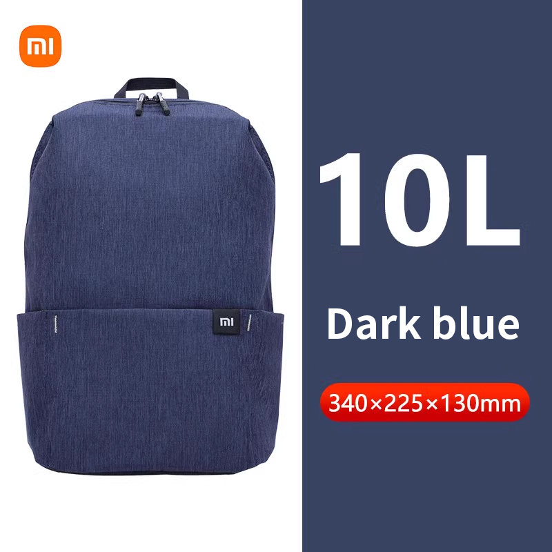 Xiaomi colorful small backpack men's and women's shoulder bag outdoor waterproof ultra-lightweight student portable sports bag: DEEP BLUE