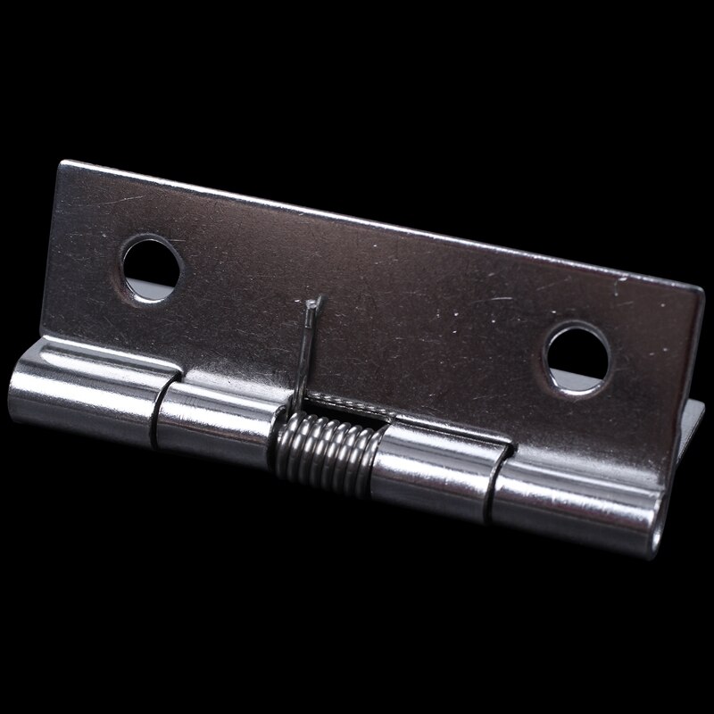 Silver Tone Metal 50×36×2mm Spring Loaded Self Opening Hinges