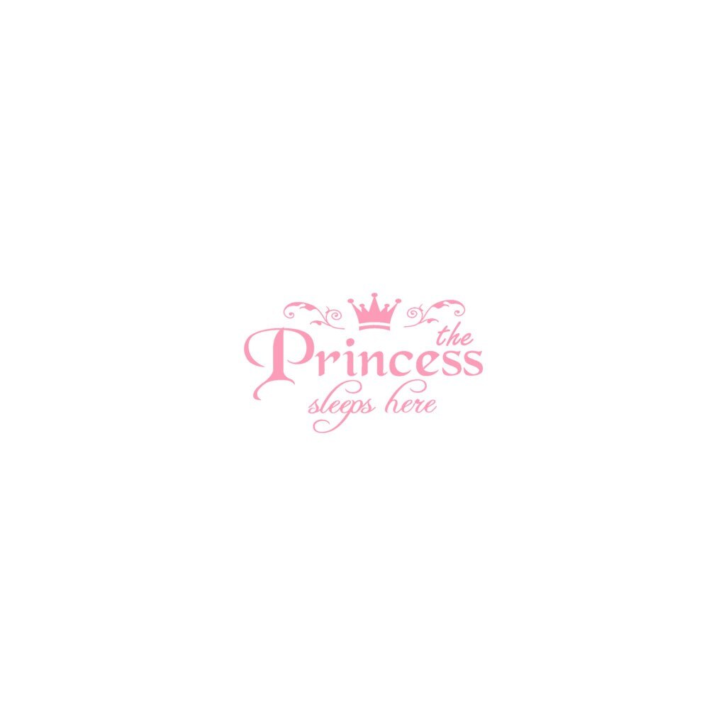 KAKUDER Princess PVC home decoration wall stickers door stickers decals girls bedroom door vinyl art mural Dec29: Pink