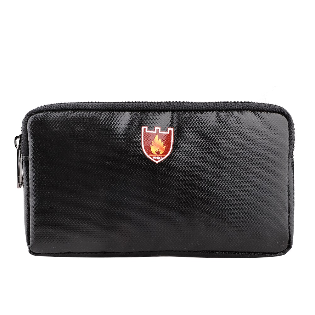 Brandsikker taske vandafvisende poser lynlås lukning opbevaringsposer dokumentkort telefon sikker opbevaring organisator til kontorrejser: 20.5 x 11 x 2cm