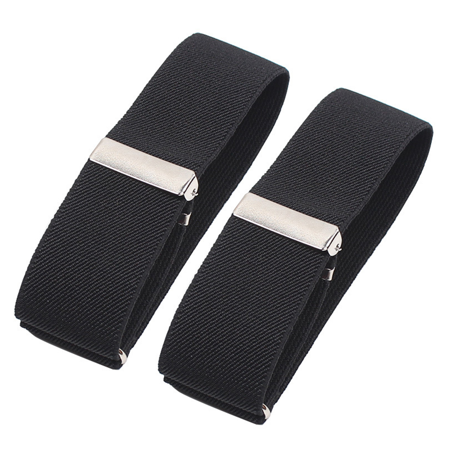 One Pair Elastic Armband Shirt Sleeve Holder Women Men Adjustable Arm Cuffs Bands For Party Wedding Clothing Accessories: black