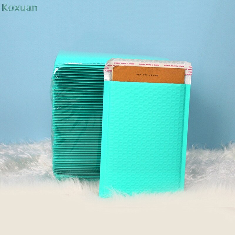 10 Stuks 180X230Mm Bruikbare Ruimte Teal Poly Bubble Mailer Enveloppen Padded Mailing Zak Zelfsluitende Verpakking Zakken