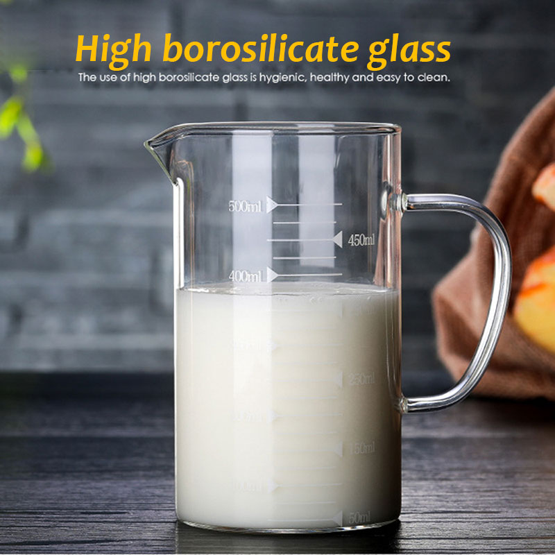 Meting Jug Hoge Borosilicaatglas Bakken Tool Dranken Melk Glas Cup Duurzaam 350 Ml/500 Ml Keuken Bar Creatieve vloeibare Bier