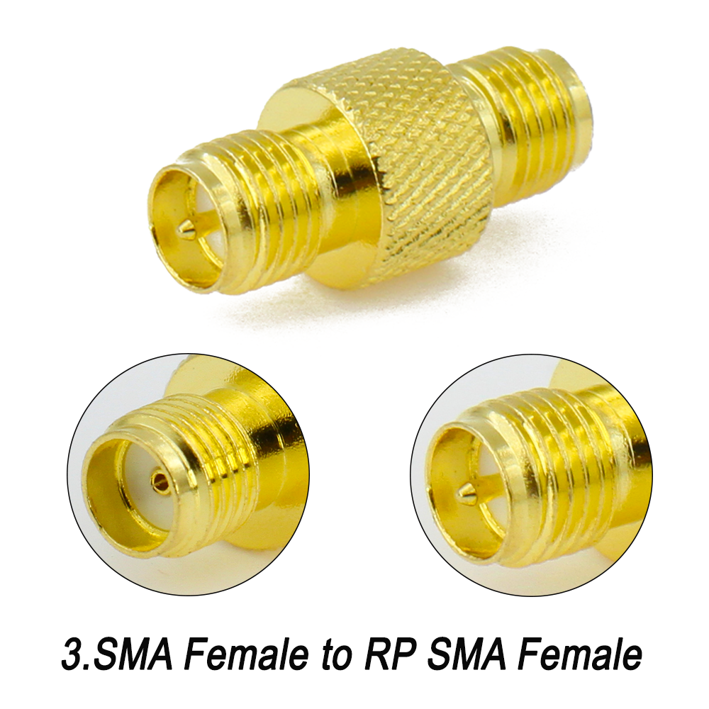 Adattatore RF SMA femmina a SMA femmina Connettore dritto femmina RP SMA per convertitore coassiale antenna Wifi Raido Ottone: Lavanda