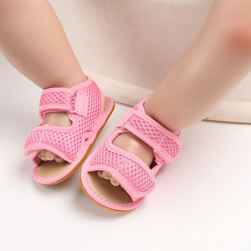 Sandales d'été en maille pour -né, filles et garçons, respirantes et confortables, antidérapantes, à semelle souple, pour nourrissons et tout-petits