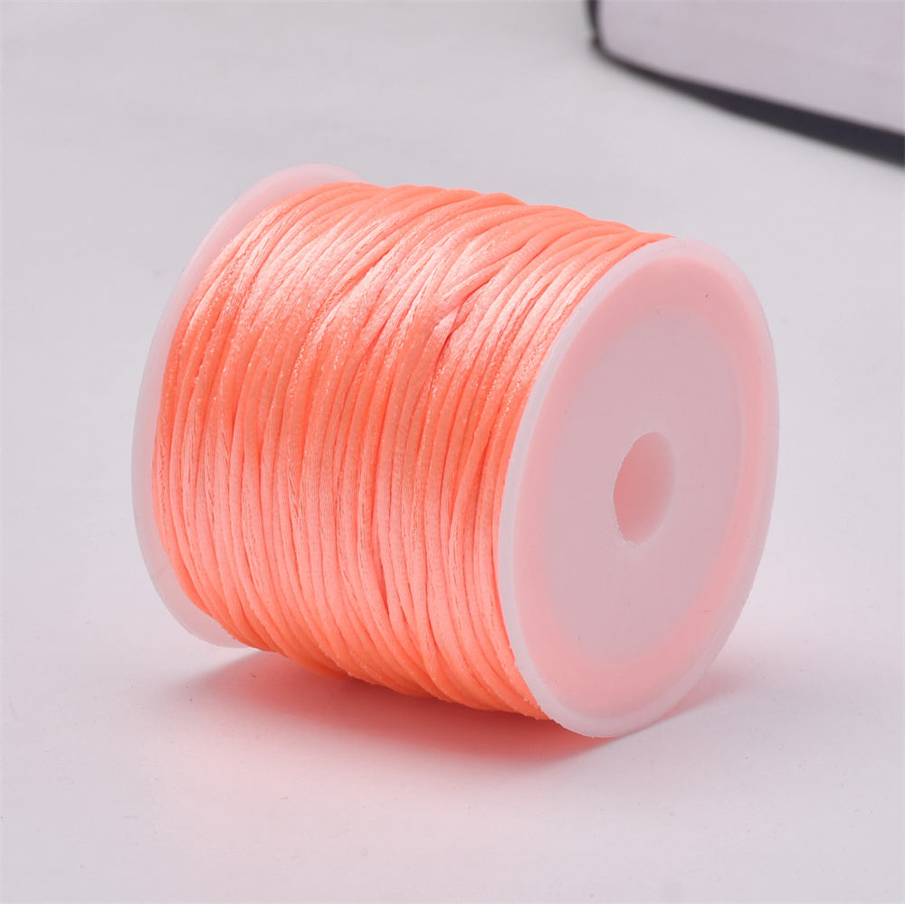 Cordón de cola de rata satinada para manualidades de 1,5 mm de nailon para nudo chino, macramé, adornos, fabricación de joyas, 24 yardas