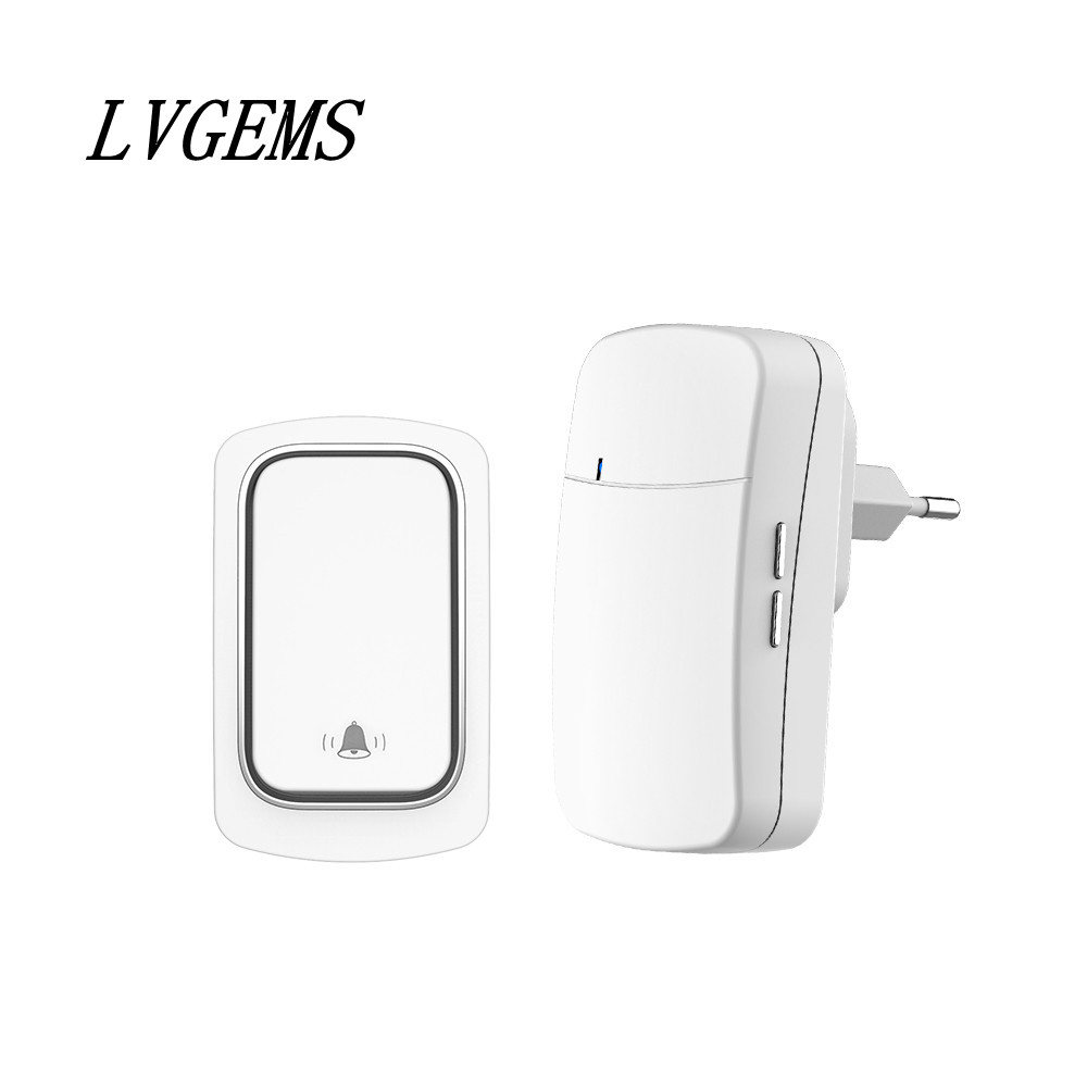 Sino de porta sem fio, com conector eua, ue, reino unido, à prova d&#39;água, sem fio, 150m de distância, 32 músicas, para porta de boas vindas