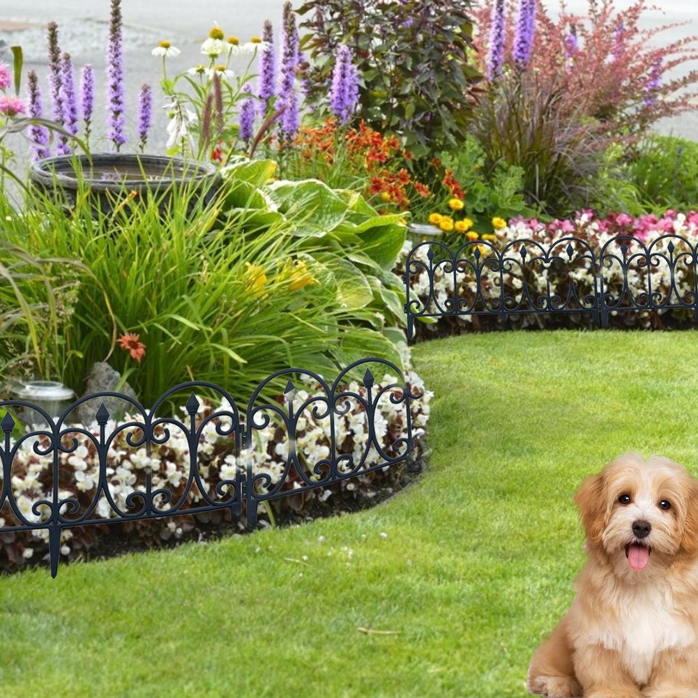 5PCS Garden Fence Landscape Garden Border Edging Barrier Lawn Edge Garden Outdoor Pastoral Fence Wedding Decorative Fence