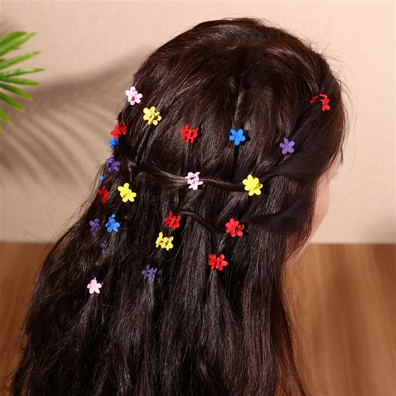 Mini pinzas para el pelo para niña y mujer, horquillas de plástico de colores caramelo, trenzas, accesorios para el cabello de bebé, 30 Uds.