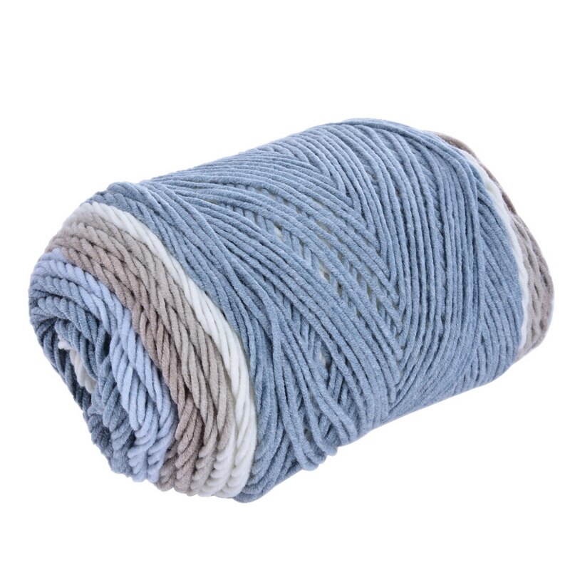 100G Solid/Regenboog Kleur Hand Geweven Katoenen Garen Zachte Gehaakte Dikke Garen Voor Hand Breien Warme Trui sofa Kussen Sjaal Diy: 07