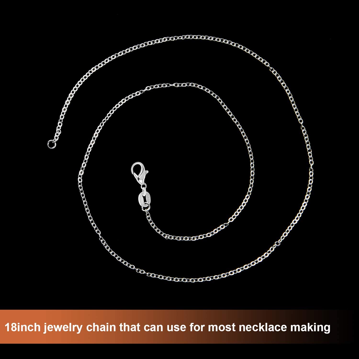 50 Pack Verzilverd Ketting Chains18 Inches 45Cm Kabel Ketting Bulk Voor Sieraden Maken Ketting Sieraden Bevindingen