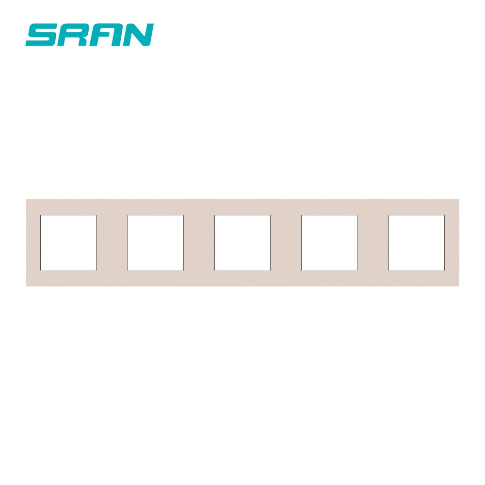 Sran blank panel med installation af jernplade 430mm*86mm hvid / sort / guld pc fem ramme panel switch sokkel: Guld 430 pc