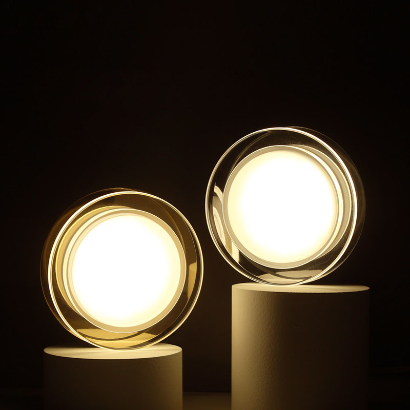 Luksuriøs krystall innfelt taklampe til ledet-lys 220v 230v 5w 7w 9w 12w ledet-spotlysarmaturer belysning