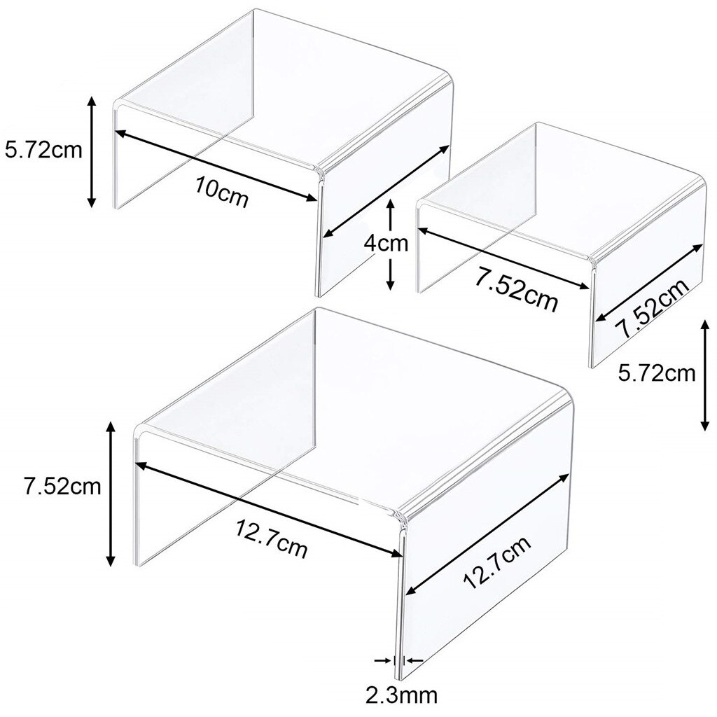 U Shaped Riser 6/ 8/ 10H (Set Of 3) | Store Displays